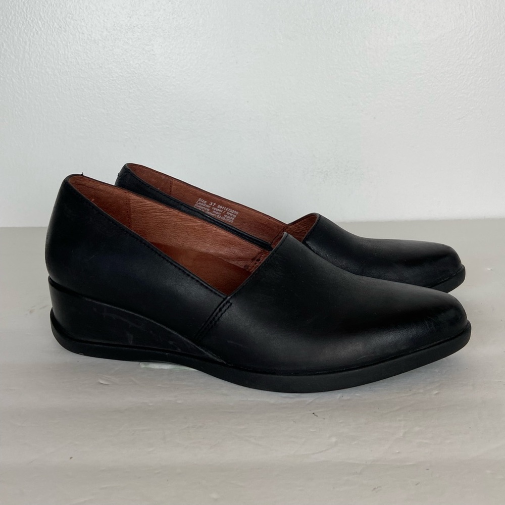 Dansko Shanda Women's Slip On Shoes Size‎ 37 US 7 Black Wedge Cushioned Comfort